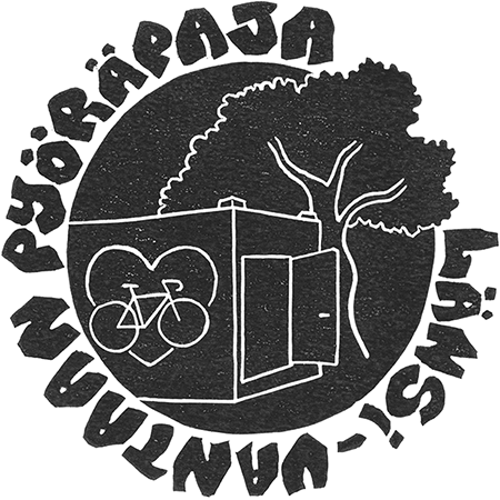 Länsi-Vantaan Pyöräpajan logo Kuva Länsi-Vantaan Pyöräpajan logosta.